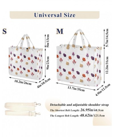 Watercolor Multielements Tote Bag Corduroy Tote Bag Women Shoulder Handbags with Etachable Shoulder Strap $19.79 Totes