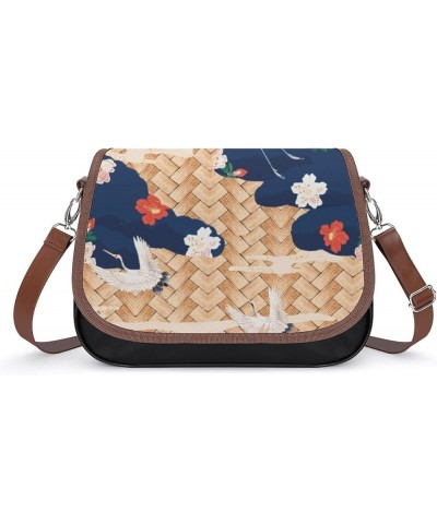 Printed Crossbody Bag Shoulder Bag PU Leather Women's Designer Satchels Tiger Ferocious Color2 $26.39 Satchels