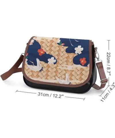 Printed Crossbody Bag Shoulder Bag PU Leather Women's Designer Satchels Tiger Ferocious Color2 $26.39 Satchels