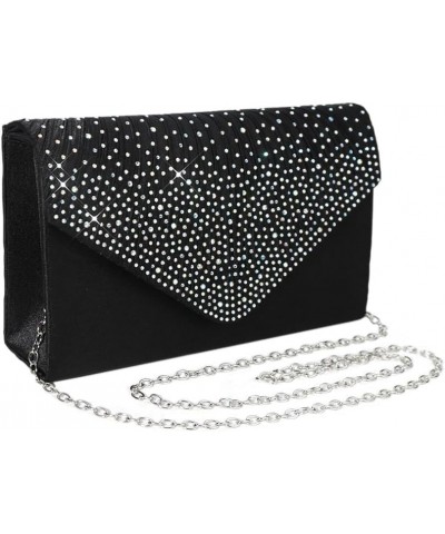 Womens Evening Clutch Bag Designer Evening Handbag Hand Bag,Lady Party Wedding Clutch Purse Envelope Black $16.51 Evening Bags