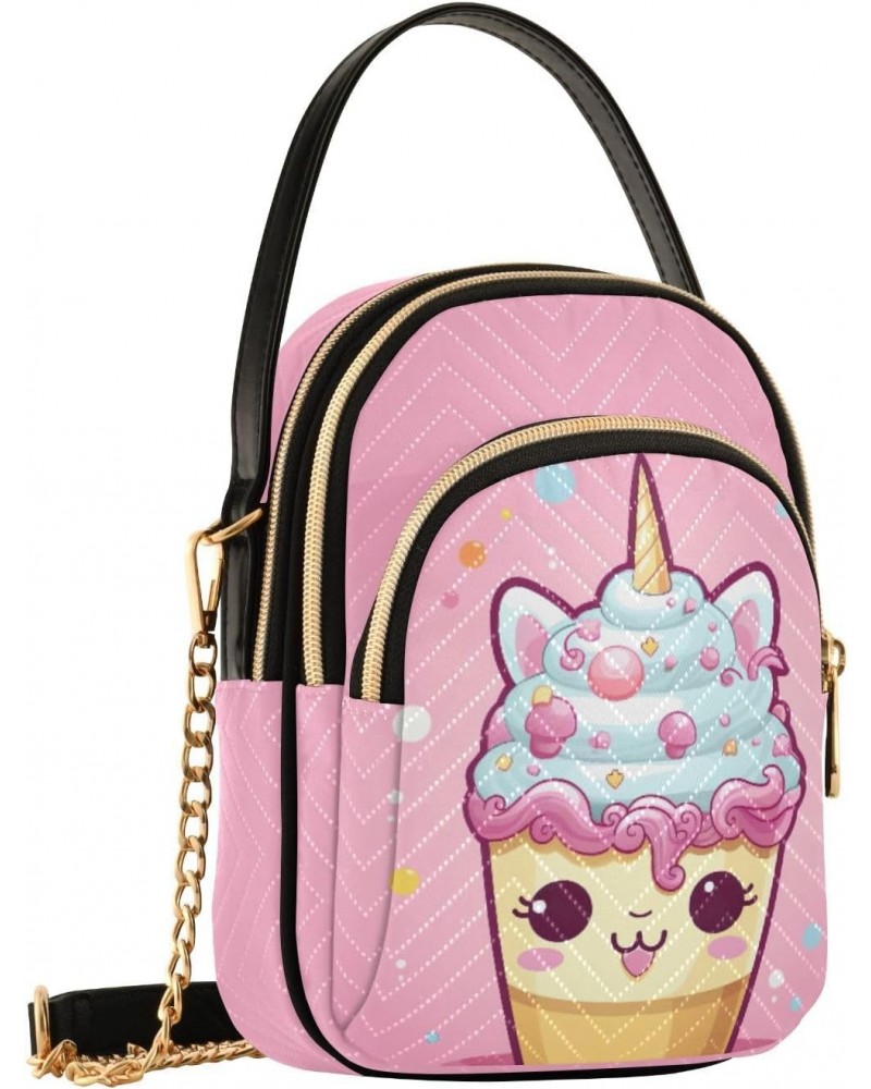 Kawaii Unicorn Ice Cream Small Crossbody Bags for Women Cell Phone Shoulder Purse Handbags Wallet 21216890 $13.72 Crossbody Bags