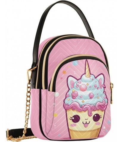 Kawaii Unicorn Ice Cream Small Crossbody Bags for Women Cell Phone Shoulder Purse Handbags Wallet 21216890 $13.72 Crossbody Bags