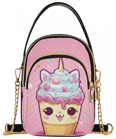 Kawaii Unicorn Ice Cream Small Crossbody Bags for Women Cell Phone Shoulder Purse Handbags Wallet 21216890 $13.72 Crossbody Bags