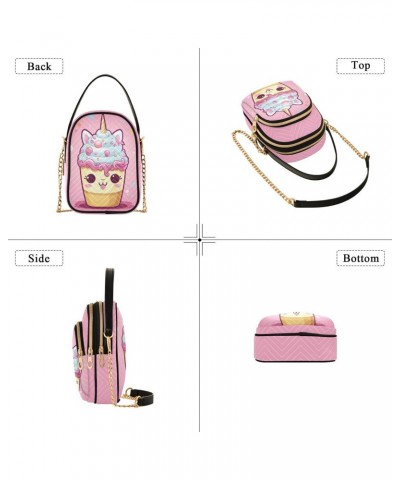 Kawaii Unicorn Ice Cream Small Crossbody Bags for Women Cell Phone Shoulder Purse Handbags Wallet 21216890 $13.72 Crossbody Bags