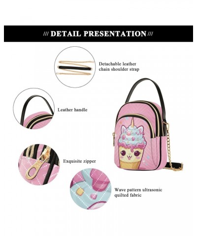 Kawaii Unicorn Ice Cream Small Crossbody Bags for Women Cell Phone Shoulder Purse Handbags Wallet 21216890 $13.72 Crossbody Bags