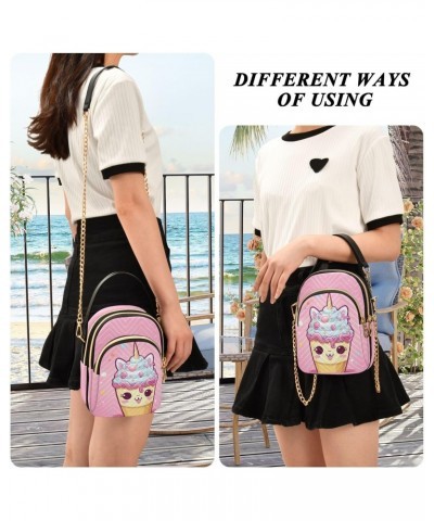 Kawaii Unicorn Ice Cream Small Crossbody Bags for Women Cell Phone Shoulder Purse Handbags Wallet 21216890 $13.72 Crossbody Bags