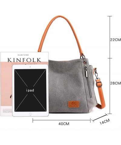 Womens Handbags Canvas Tote Bag Shoulder Bags Satchel Hobo Purse Casual Bag Ladies Daypack Crossbody Bag Black $21.08 Totes