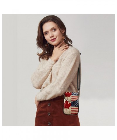 Crossbody Bags for Women,Crossbody Bag Men,Small Sling Bag,America Canada Flag Retro,Crossbody Purse $12.97 Crossbody Bags