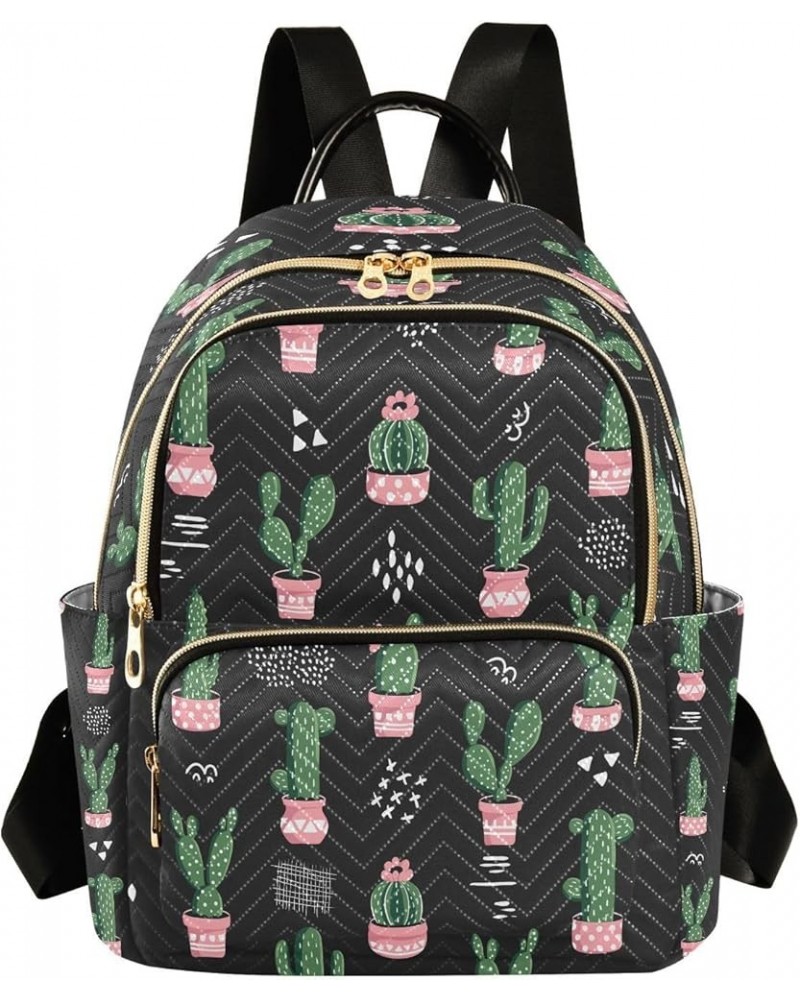 Cute Ccacti Cactus Flower Women Backpack Purse Ladies Fashion Shoulder Bag Daypack Travel Bag 10L Small $15.05 Backpacks