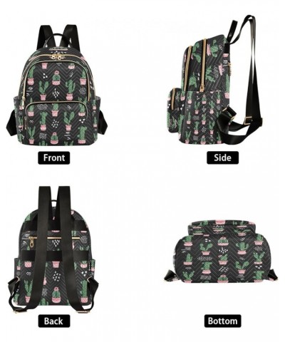 Cute Ccacti Cactus Flower Women Backpack Purse Ladies Fashion Shoulder Bag Daypack Travel Bag 10L Small $15.05 Backpacks