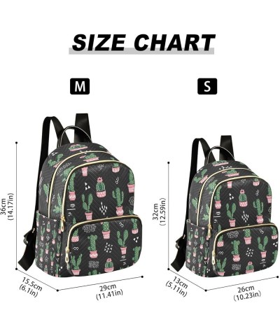 Cute Ccacti Cactus Flower Women Backpack Purse Ladies Fashion Shoulder Bag Daypack Travel Bag 10L Small $15.05 Backpacks