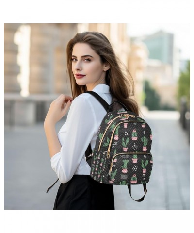 Cute Ccacti Cactus Flower Women Backpack Purse Ladies Fashion Shoulder Bag Daypack Travel Bag 10L Small $15.05 Backpacks