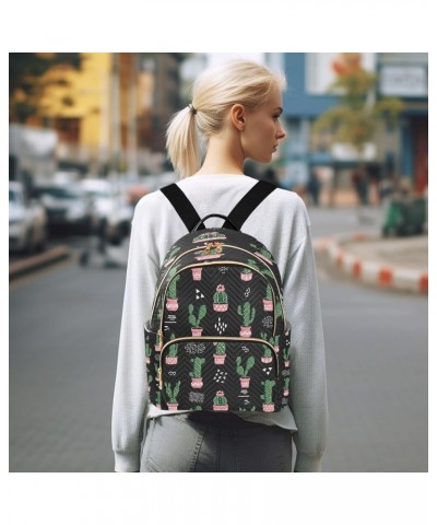 Cute Ccacti Cactus Flower Women Backpack Purse Ladies Fashion Shoulder Bag Daypack Travel Bag 10L Small $15.05 Backpacks