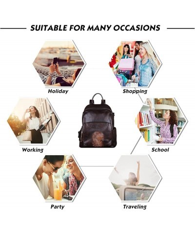 Fashion Women's Large Capacity Backpack Genuine Leather Work Travel Daypack Ladies Handbag Bookbag Black $43.88 Backpacks