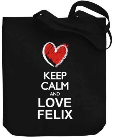 Keep calm and love Felix chalk style Canvas Tote Bag 10.5" x 16" x 4 $18.00 Totes