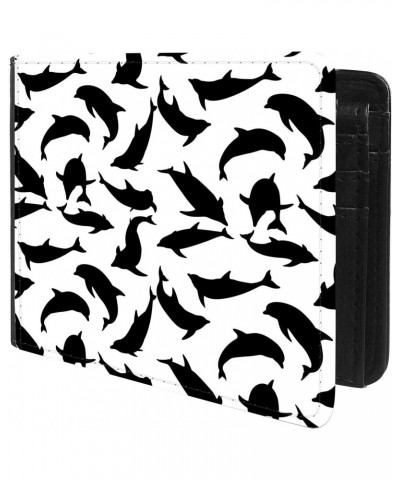 Unique Desige Pattern - Dolphin pattern, Slim Front Pocket Wallet Billfold RFID Blocking $11.46 Wallets