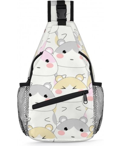 Cute Funny Animals Sling Bag for Women Crossbody Backpack Purse Shoulder Casual Daypack Cross Body Bags for Travel Cycling Hi...