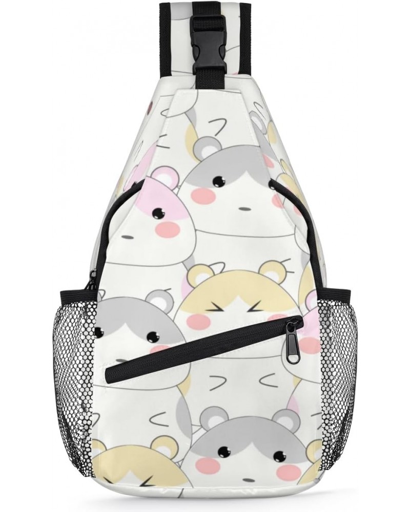 Cute Funny Animals Sling Bag for Women Crossbody Backpack Purse Shoulder Casual Daypack Cross Body Bags for Travel Cycling Hi...