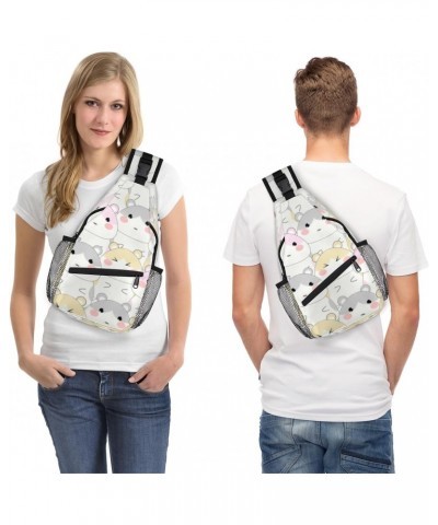 Cute Funny Animals Sling Bag for Women Crossbody Backpack Purse Shoulder Casual Daypack Cross Body Bags for Travel Cycling Hi...