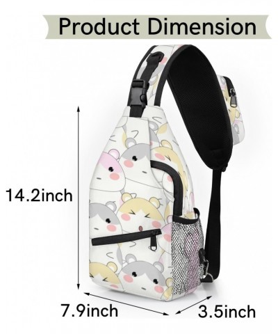 Cute Funny Animals Sling Bag for Women Crossbody Backpack Purse Shoulder Casual Daypack Cross Body Bags for Travel Cycling Hi...