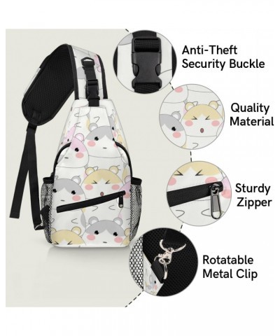 Cute Funny Animals Sling Bag for Women Crossbody Backpack Purse Shoulder Casual Daypack Cross Body Bags for Travel Cycling Hi...