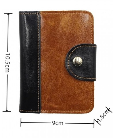 Large Capacity Leather Wallet Double Fold Wallet Super Strong Stitching Ultra-thin Fold With Card Slot Gift Buckle Wallet (Co...