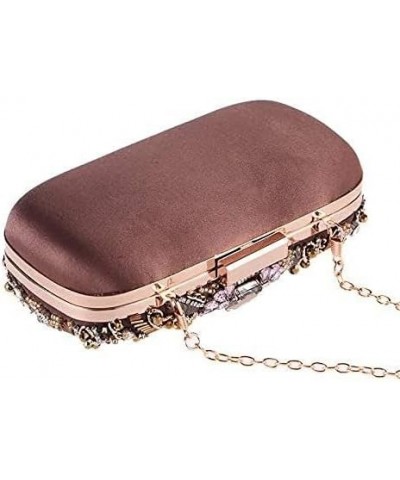 Women's Evening Handbags Evening Clutch Handmade Beaded Evening Bag Party Bag Dress Banquet Bag Diamond Clutch Brass $23.15 E...