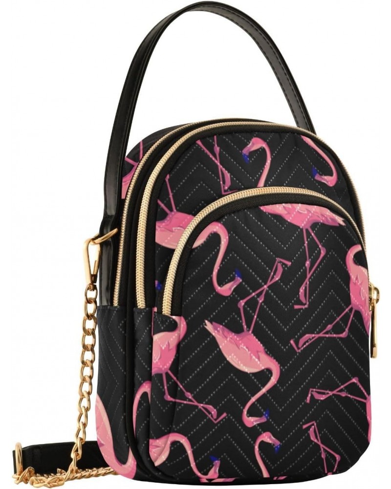 Cell Phone Purse Tropical Pink Flamingo Crossbody Handbag Durable Shoulder Bag Sturdy Travel Pouch Compact Chic Bag for Women...