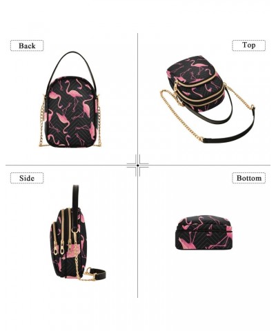 Cell Phone Purse Tropical Pink Flamingo Crossbody Handbag Durable Shoulder Bag Sturdy Travel Pouch Compact Chic Bag for Women...