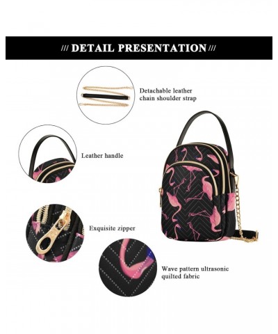 Cell Phone Purse Tropical Pink Flamingo Crossbody Handbag Durable Shoulder Bag Sturdy Travel Pouch Compact Chic Bag for Women...