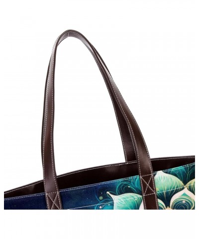 Womens Handbags, Faux Leather Strap and Bottom, Canvas Tote Bag, art abstract pattern floral flower $27.78 Totes