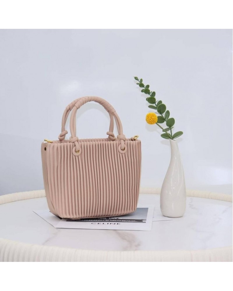 Women's Pleated Shoulder Bag Portable Bucket Bag Small Square Bag Xingse $33.70 Shoulder Bags