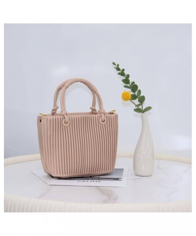 Women's Pleated Shoulder Bag Portable Bucket Bag Small Square Bag Xingse $33.70 Shoulder Bags