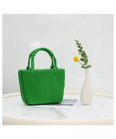 Women's Pleated Shoulder Bag Portable Bucket Bag Small Square Bag Xingse $33.70 Shoulder Bags