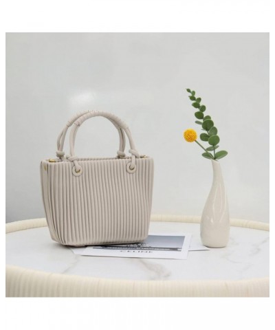 Women's Pleated Shoulder Bag Portable Bucket Bag Small Square Bag Xingse $33.70 Shoulder Bags