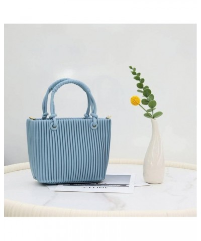 Women's Pleated Shoulder Bag Portable Bucket Bag Small Square Bag Xingse $33.70 Shoulder Bags