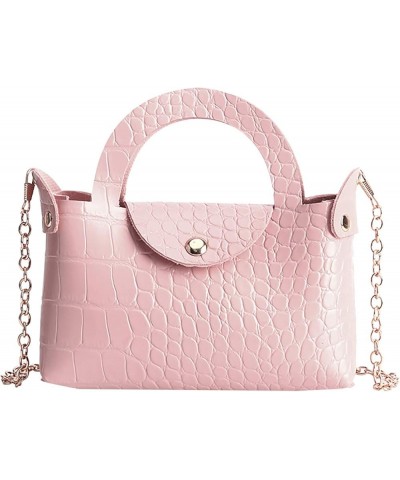 Ladies Fashion Handbag All- One Shoulder Messenger Bag Bags for Work Pink $9.34 Shoulder Bags