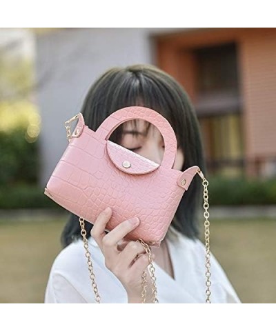 Ladies Fashion Handbag All- One Shoulder Messenger Bag Bags for Work Pink $9.34 Shoulder Bags