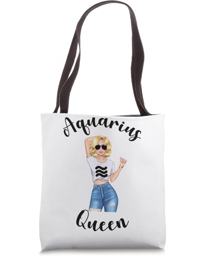 Aquarius Queen Mom Zodiac Astrology Birthday Symbol Sign Tote Bag $15.25 Totes