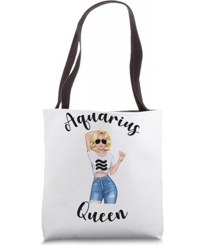 Aquarius Queen Mom Zodiac Astrology Birthday Symbol Sign Tote Bag $15.25 Totes