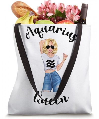 Aquarius Queen Mom Zodiac Astrology Birthday Symbol Sign Tote Bag $15.25 Totes