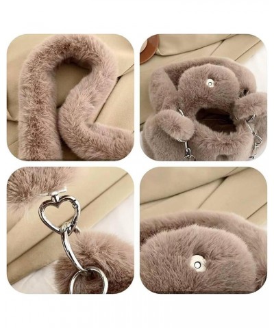 Fluffy Underarm Bag Soft Cloud Bag Cute Furry Purse Handbags with Chain Fluffy Fuzzy Shoulder Bag for Women Girls Black $12.9...