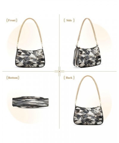 Shoulder Bags for Women Colorful Marble Texture Hobo Tote Handbag Small Clutch Purse with Zipper Closure Multi24 $17.97 Shoul...