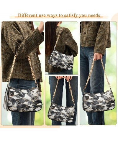 Shoulder Bags for Women Colorful Marble Texture Hobo Tote Handbag Small Clutch Purse with Zipper Closure Multi24 $17.97 Shoul...