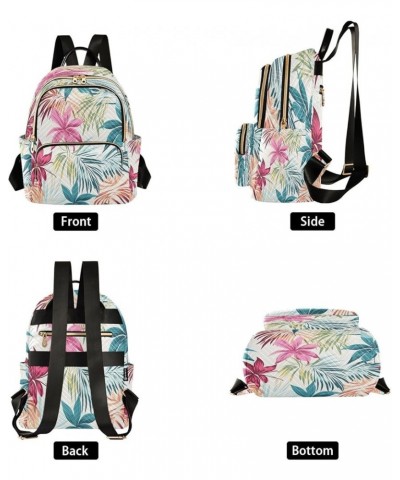 Fashion Backpack Mini Backpack Purse Casual Daily Backpack Blue Yellow Pink Flower for Travel for College Work Small $17.00 B...