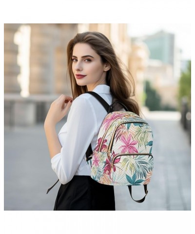 Fashion Backpack Mini Backpack Purse Casual Daily Backpack Blue Yellow Pink Flower for Travel for College Work Small $17.00 B...