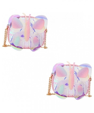 Cross Body Tote 2 Pcs Children's Butterfly Messenger Bag Holographic Purses and Handbags Elegant Crossbody Bag Princess Pink ...