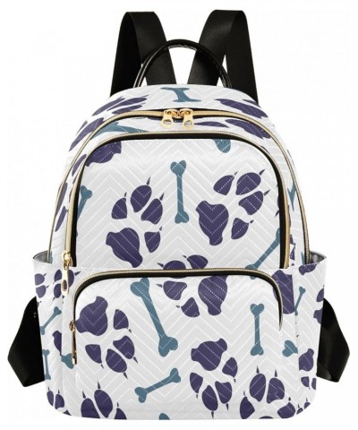 Colorful Dog Footprint Women Backpack Purse Ladies Fashion Shoulder Bag Daypack Travel Bag 10L Medium $18.89 Backpacks