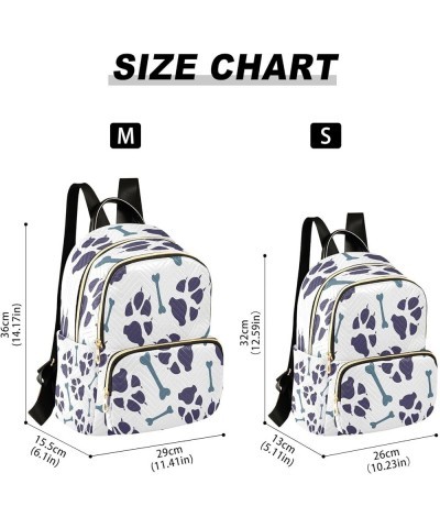 Colorful Dog Footprint Women Backpack Purse Ladies Fashion Shoulder Bag Daypack Travel Bag 10L Medium $18.89 Backpacks