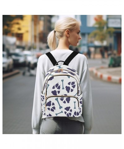 Colorful Dog Footprint Women Backpack Purse Ladies Fashion Shoulder Bag Daypack Travel Bag 10L Medium $18.89 Backpacks